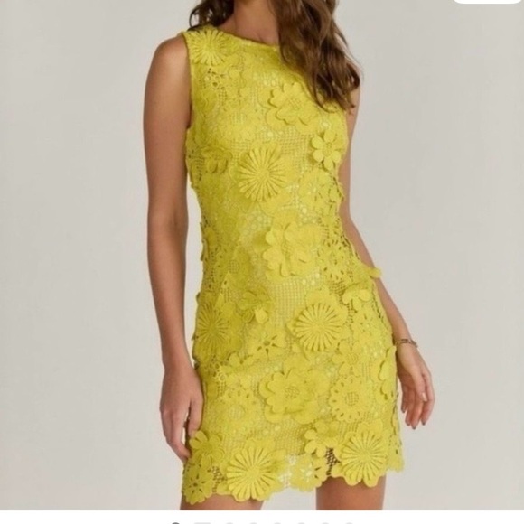 New York & Company Dresses & Skirts - New York & Company Yellow Floral Mini Dress